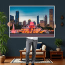 Chicago Wall Art Canvas Print - Chicago City Downtown Night by MyGreatCanvas | Canvas Wall Art Prints | Photo Prints & Wall Decor
