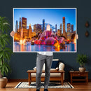 Chicago Wall Art Canvas Print, Chicago City Downtown Night by MyGreatCanvas | Canvas Wall Art Prints | Photo Prints & Wall Decor