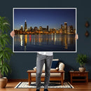 Chicago Wall Art Canvas Print - Chicago City Downtown Night by MyGreatCanvas | Canvas Wall Art Prints | Photo Prints & Wall Decor