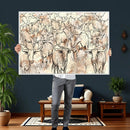 Farmhouse Texas Longhorn Wall Art Canvas Print - Abstract by MyGreatCanvas | Canvas Wall Art Prints | Photo Prints & Wall Decor