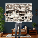 Abstract Texas Longhorn Print - Longhorn Herd Print for by MyGreatCanvas | Canvas Wall Art Prints | Photo Prints & Wall Decor
