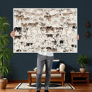 Abstract Texas Cow Canvas Print for Cabin and Western Home by MyGreatCanvas | Canvas Wall Art Prints | Photo Prints & Wall Decor