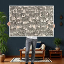 Abstract Zebra Wall Art Canvas Print for Farmhouse Decor by MyGreatCanvas | Canvas Wall Art Prints | Photo Prints & Wall Decor