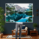 Alpine Mountain Lake Wall Art Canvas Print – Turquoise by MyGreatCanvas | Canvas Wall Art Prints | Photo Prints & Wall Decor