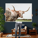 Texas Catle Longhorn Wall Art Canvas Print for Farmhouse by MyGreatCanvas | Canvas Wall Art Prints | Photo Prints & Wall Decor