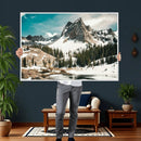Snowy Mountain Wall Art Canvas Print, Alpine Pine Forest by MyGreatCanvas | Canvas Wall Art Prints | Photo Prints & Wall Decor