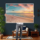 Beach Walk Wall Art Canvas Print – Soft Coastal Photography by MyGreatCanvas | Canvas Wall Art Prints | Photo Prints & Wall Decor