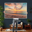 Sunset Beach Wall Art Canvas Print – Soft Coastal by MyGreatCanvas | Canvas Wall Art Prints | Photo Prints & Wall Decor