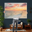 Sunset Beach Wall Art Canvas Print – Soft Coastal by MyGreatCanvas | Canvas Wall Art Prints | Photo Prints & Wall Decor