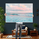 Ocean Wave Wall Art Canvas Print, Pastel Surf Seascape by MyGreatCanvas | Canvas Wall Art Prints | Photo Prints & Wall Decor
