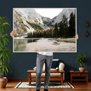 Lake Braies Alpine Landscape Wall Art Canvas Print, by MyGreatCanvas | Canvas Wall Art Prints | Photo Prints & Wall Decor