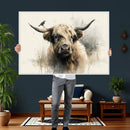 Abstract Highland Cow Wall Art Canvas Print, Rustic Farm by MyGreatCanvas | Canvas Wall Art Prints | Photo Prints & Wall Decor