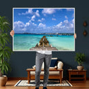 Caribbean Ocean Pier Seascape Wall Art Canvas Print, by MyGreatCanvas | Canvas Wall Art Prints | Photo Prints & Wall Decor