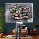 Graffiti Cube Abstract Street Art Wall Art Canvas Print by MyGreatCanvas | Canvas Wall Art Prints | Photo Prints & Wall Decor