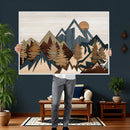Wood Style Mountain Wall Art Canvas Print, Layered Wood by MyGreatCanvas | Canvas Wall Art Prints | Photo Prints & Wall Decor