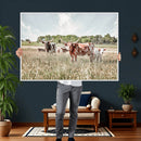 Texas Longhorn Cattle Wall Art Canvas Print: Western Ranch by MyGreatCanvas | Canvas Wall Art Prints | Photo Prints & Wall Decor