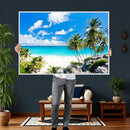 Tropical Beach Wall Art Canvas Print, Palm Tree Ocean by MyGreatCanvas | Canvas Wall Art Prints | Photo Prints & Wall Decor