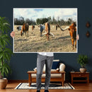Texas Longhorn Wall Art Canvas Print, Western Ranch Cattle by MyGreatCanvas | Canvas Wall Art Prints | Photo Prints & Wall Decor
