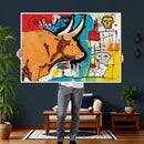 Basquiat Style Bull Graffiti Wall Art Canvas Print, Street by MyGreatCanvas | Canvas Wall Art Prints | Photo Prints & Wall Decor