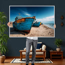Coastal Fishing Boats Wall Art Canvas Print, Sunset Beach by MyGreatCanvas | Canvas Wall Art Prints | Photo Prints & Wall Decor