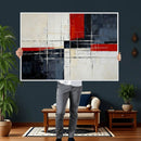 Navy Red Abstract Wall Art Canvas Print, Modern Luxury by MyGreatCanvas | Canvas Wall Art Prints | Photo Prints & Wall Decor