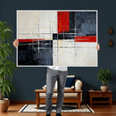 Navy Red Abstract Wall Art Canvas Print, Modern Luxury by MyGreatCanvas | Canvas Wall Art Prints | Photo Prints & Wall Decor