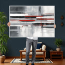 Gray Red Abstract Wall Art Canvas Print, Modern Abstract by MyGreatCanvas | Canvas Wall Art Prints | Photo Prints & Wall Decor