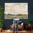 Muted Watercolor Hill Landscape Print — Beige Taupe Cloudy by MyGreatCanvas | Canvas Wall Art Prints | Photo Prints & Wall Decor