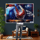 Red Wine Splash Abstract Wall Art Canvas Print, Modern Wine by MyGreatCanvas | Canvas Wall Art Prints | Photo Prints & Wall Decor