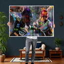 Graffiti Baseball Player Street Art Wall Art Canvas Print