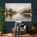 Neutral Abstract River Landscape Wall Art Canvas Print by MyGreatCanvas | Canvas Wall Art Prints | Photo Prints & Wall Decor