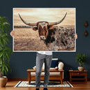 Texas Longhorn Wall Art Canvas Print – Western Cattle Ranch by MyGreatCanvas | Canvas Wall Art Prints | Photo Prints & Wall Decor
