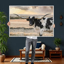 Texas Longhorn Bull Rustic Wall Art Canvas Print by MyGreatCanvas | Canvas Wall Art Prints | Photo Prints & Wall Decor