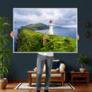 Coastal Lighthouse Wall Art Canvas Print, Cliffside Ocean by MyGreatCanvas | Canvas Wall Art Prints | Photo Prints & Wall Decor