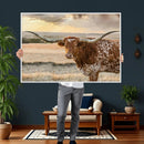 Texas Longhorn Wall Art Canvas Print, Western Ranch Bull by MyGreatCanvas | Canvas Wall Art Prints | Photo Prints & Wall Decor