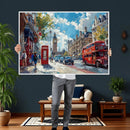 London City Street Wall Art Canvas Print, Big Ben & Red Bus by MyGreatCanvas | Canvas Wall Art Prints | Photo Prints & Wall Decor