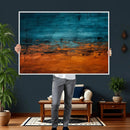 Teal Orange Abstract Wall Art Canvas Print Modern Large by MyGreatCanvas | Canvas Wall Art Prints | Photo Prints & Wall Decor