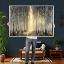 Abstract Birch Forest Wall Art Canvas Print – Modern Gold by MyGreatCanvas | Canvas Wall Art Prints | Photo Prints & Wall Decor