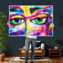 Colorful Abstract Face Wall Art Canvas Print – Modern Pop by MyGreatCanvas | Canvas Wall Art Prints | Photo Prints & Wall Decor