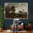 Adolf Dressler Landscape of the Oder River Wall Art Canvas by MyGreatCanvas | Canvas Wall Art Prints | Photo Prints & Wall Decor