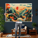 Yayoi Kusama Boho Mountain Landscape Large Wall Art, by MyGreatCanvas | Canvas Wall Art Prints | Photo Prints & Wall Decor
