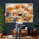 Geometric Boho Abstract Wall Art Canvas Print, Orange Blue by MyGreatCanvas | Canvas Wall Art Prints | Photo Prints & Wall Decor