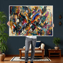 Geometric Abstract Wall Art Canvas Print, Orange Blue by MyGreatCanvas | Canvas Wall Art Prints | Photo Prints & Wall Decor