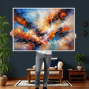 Lyrical Abstraction Wall Art Canvas Print, Orange Blue by MyGreatCanvas | Canvas Wall Art Prints | Photo Prints & Wall Decor