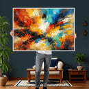 Lyrical Abstract Wall Art Canvas Print, Orange Blue Abstract by MyGreatCanvas | Canvas Wall Art Prints | Photo Prints & Wall Decor