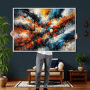 Geometric Abstract Wall Art Canvas Print, Orange Blue by MyGreatCanvas | Canvas Wall Art Prints | Photo Prints & Wall Decor