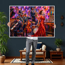 Jazz Band Canvas Wall Art — Jazz Club Singer Saxophone Print by MyGreatCanvas | Canvas Wall Art Prints | Photo Prints & Wall Decor