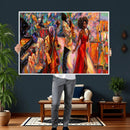 African American Jazz Singer Canvas Art — Red Dress Black by MyGreatCanvas | Canvas Wall Art Prints | Photo Prints & Wall Decor