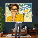 Pop Art Print Bathroom Sign Wall Art Canvas Print — Funny by MyGreatCanvas | Canvas Wall Art Prints | Photo Prints & Wall Decor
