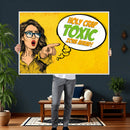 Pop Art Print Bathroom Sign Wall Art Canvas Print — Funny by MyGreatCanvas | Canvas Wall Art Prints | Photo Prints & Wall Decor